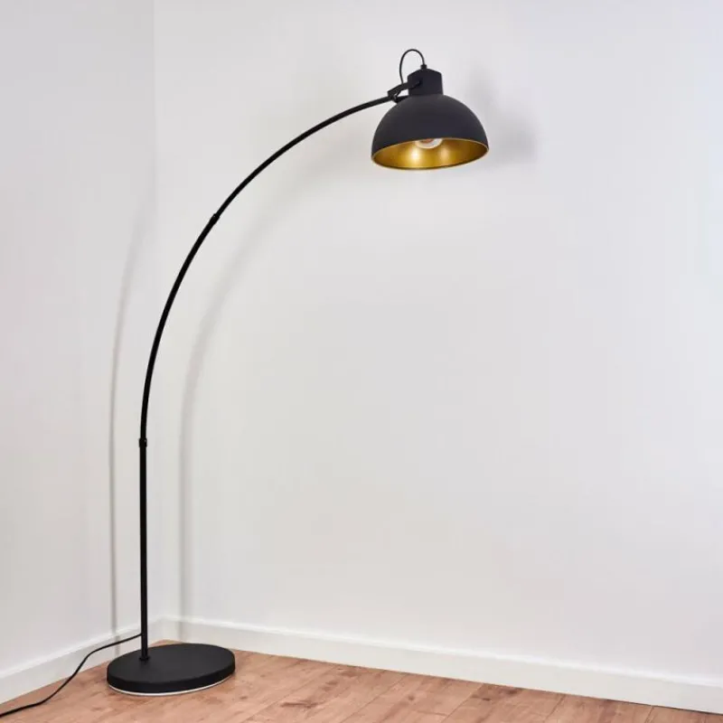 Lampes Dorées-hofstein Lampadaire Parola Noir, 1 lumière