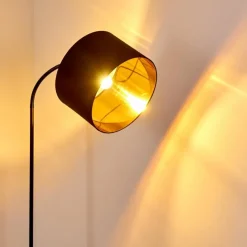 Lampes En Tissu-hofstein Lampadaire Pattburg Noir, 1 lumière