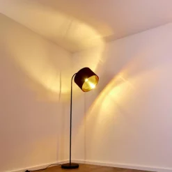 Lampes En Tissu-hofstein Lampadaire Pattburg Noir, 1 lumière