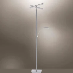 Luminaires Paul Neuhaus Lampadaire Paul Neuhaus ARTUR LED Acier inoxydable, 2 lumières* Éclairage Led
