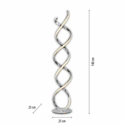 Luminaires Paul Neuhaus Lampadaire Paul Neuhaus KIRIBI LED Chrome, 1 lumière* Lampadaires Et Lampes Sur Pied