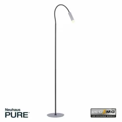 Luminaires Paul Neuhaus Lampadaire Paul Neuhaus PURE-GEMIN LED Aluminium, Noir, 1 lumière* Lampadaires Et Lampes Sur Pied