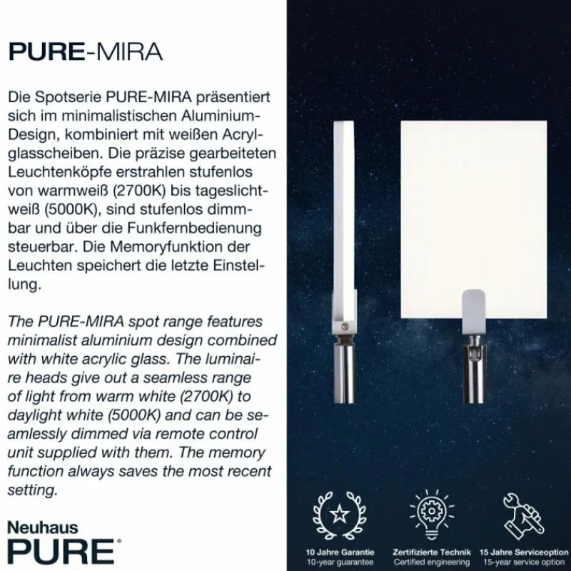 Luminaires Paul Neuhaus Lampadaire Paul Neuhaus PURE-MIRA LED Noir, 1 lumière, Télécommandes* Éclairage Led