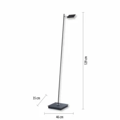 Luminaires Paul Neuhaus Lampadaire Paul Neuhaus PURE-MIRA LED Noir, 1 lumière, Télécommandes* Éclairage Led