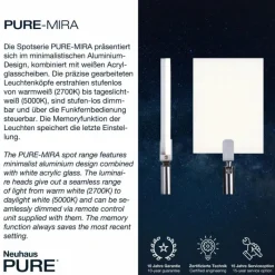 Luminaires Paul Neuhaus Lampadaire Paul Neuhaus PURE-MIRA LED Aluminium, 1 lumière, Télécommandes* Éclairage Led