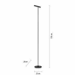 Luminaires Paul Neuhaus Lampadaire Paul Neuhaus PURE-TUTUA LED Noir, 1 lumière* Éclairage Led