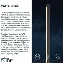 Luminaires Paul Neuhaus Lampadaire Paul Neuhaus PURE-LINES LED Anthracite, 1 lumière, Télécommandes* Éclairage Led