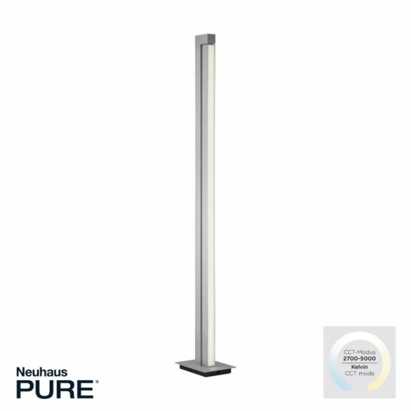 Luminaires Paul Neuhaus Lampadaire Paul Neuhaus PURE-LINES LED Aluminium, 1 lumière, Télécommandes* Lampadaires Et Lampes Sur Pied