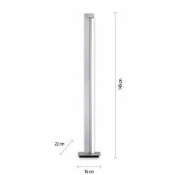 Luminaires Paul Neuhaus Lampadaire Paul Neuhaus PURE-LINES LED Aluminium, 1 lumière, Télécommandes* Lampadaires Et Lampes Sur Pied