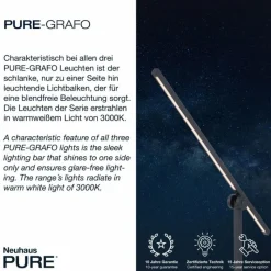 Luminaires Paul Neuhaus Lampadaire Paul Neuhaus PURE-GRAFO LED Noir, 1 lumière* Éclairage Led