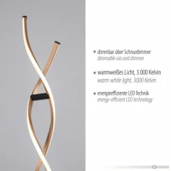 Lampes Dorées-Luminaires Paul Neuhaus Lampadaire Paul Neuhaus POLINA LED Noir, 1 lumière