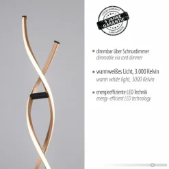 Lampes Dorées-Luminaires Paul Neuhaus Lampadaire Paul Neuhaus POLINA LED Noir, 1 lumière