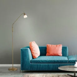 Luminaires Paul Neuhaus Lampadaire Paul Neuhaus PINO LED Vieux laiton, 1 lumière