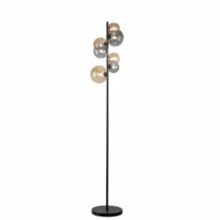 Suspension Verre Fumé-Luminaires Paul Neuhaus Lampadaire Paul Neuhaus POPSICLE LED Noir, 7 lumières