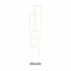 Paul Neuhaus Q-Serie Lampadaire Paul Neuhaus Q-INIGO LED Acier brossé, 3 lumières, Télécommandes