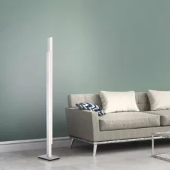 Paul Neuhaus Q-Serie Lampadaire Paul Neuhaus Q-TOWER LED Aluminium, 2 lumières, Télécommandes