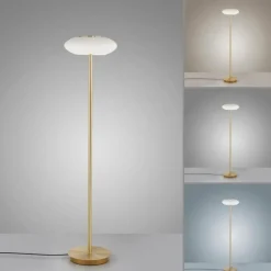 Paul Neuhaus Q-Serie Lampadaire Paul Neuhaus Q-ETIENNE LED Laiton, 1 lumière, Télécommandes