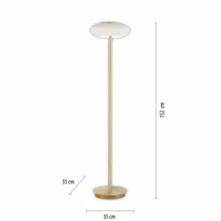 Paul Neuhaus Q-Serie Lampadaire Paul Neuhaus Q-ETIENNE LED Laiton, 1 lumière, Télécommandes