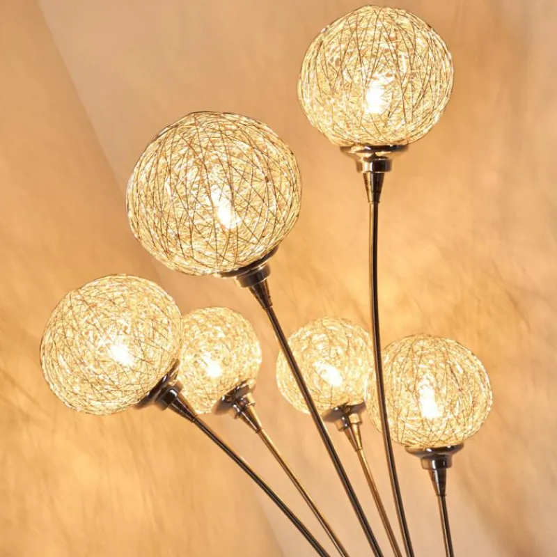 hofstein Lampadaire Paul Neuhaus WOMBLE Acier inoxydable, 6 lumières* Lampadaires Et Lampes Sur Pied