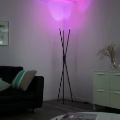 Paul Neuhaus Q-Serie Lampadaire Paul-Neuhaus Q-PETER LED Anthracite, 3 lumières, Télécommandes