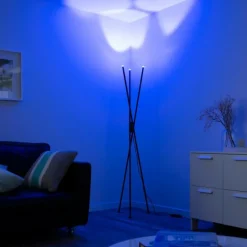 Paul Neuhaus Q-Serie Lampadaire Paul-Neuhaus Q-PETER LED Anthracite, 3 lumières, Télécommandes