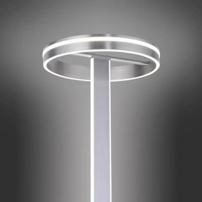 Paul Neuhaus Q-Serie Lampadaire Paul-Neuhaus Q-VITO LED Acier brossé, 3 lumières, Télécommandes