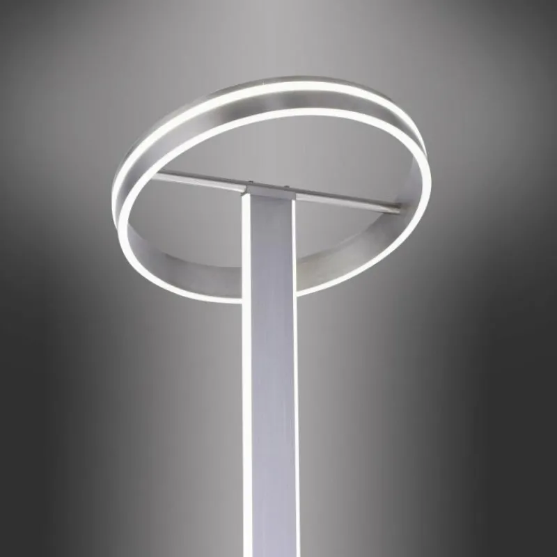 Paul Neuhaus Q-Serie Lampadaire Paul-Neuhaus Q-VITO LED Acier brossé, 3 lumières, Télécommandes