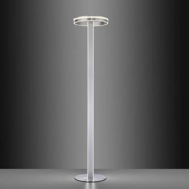 Paul Neuhaus Q-Serie Lampadaire Paul-Neuhaus Q-VITO LED Acier brossé, 3 lumières, Télécommandes