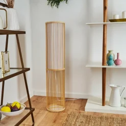 Lampes En Tissu-hofstein Lampadaire Peri Bois clair, 1 lumière