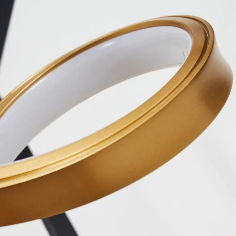 Lampes Dorées-hofstein Lampadaire Pericos LED Noir, 3 lumières