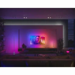 Luminaires Philips Lampadaire Philips Hue Signe LED Blanc, 1 lumière, Changeur de couleurs