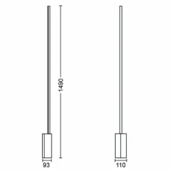 Luminaires Philips Lampadaire Philips Hue Signe LED Blanc, 1 lumière, Changeur de couleurs