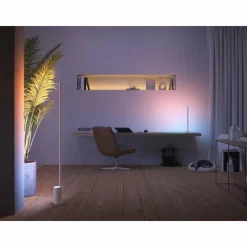 Luminaires Philips Lampadaire Philips Hue Signe LED Blanc, 1 lumière, Changeur de couleurs