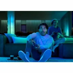 Luminaires Philips Lampadaire Philips Hue Signe LED Noir, 1 lumière, Changeur de couleurs