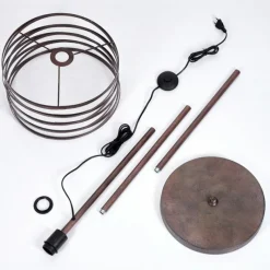 Lampes Vintages & Rétros-hofstein Lampadaire Pierrefonds Rouille, Noir, 1 lumière