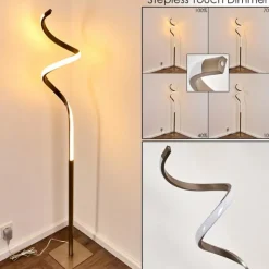 hofstein Lampadaire Pitasch LED Nickel mat, 1 lumière