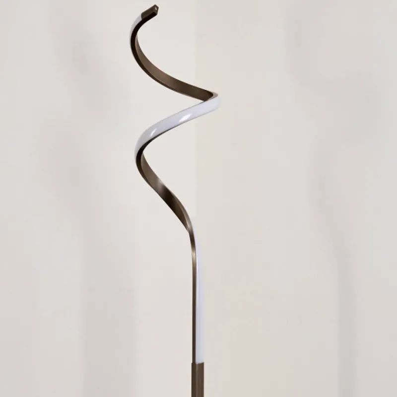 hofstein Lampadaire Pitasch LED Nickel mat, 1 lumière