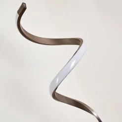 hofstein Lampadaire Pitasch LED Nickel mat, 1 lumière