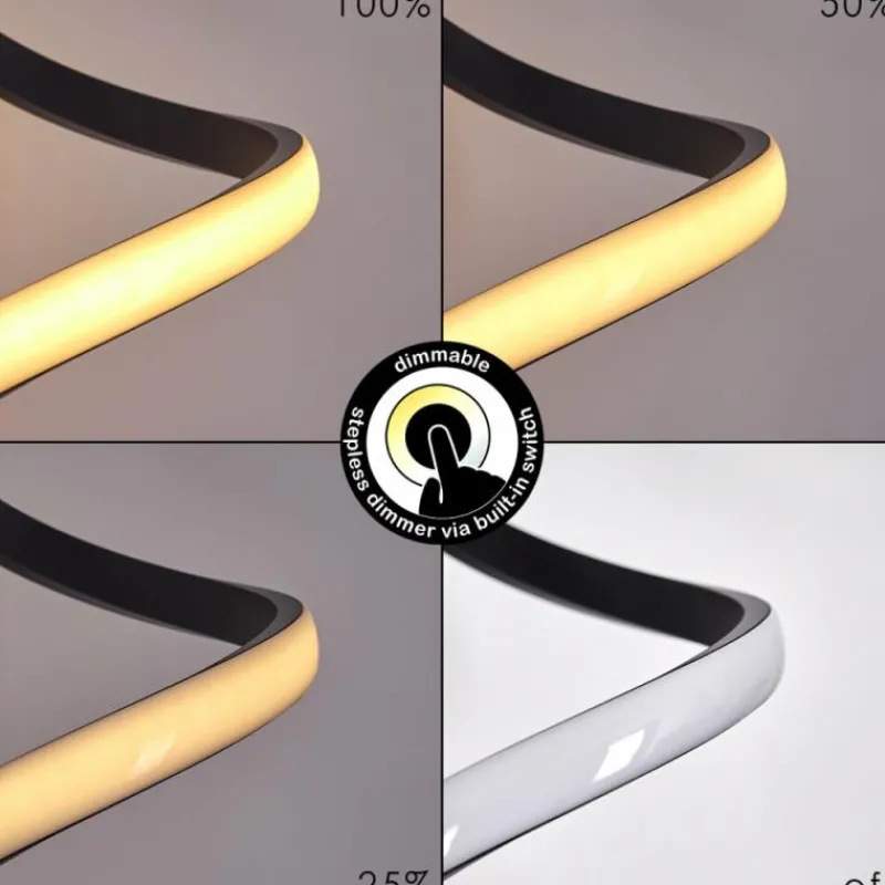 hofstein Lampadaire Pitasch LED Noir, 1 lumière