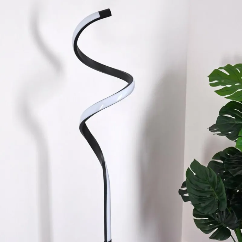 hofstein Lampadaire Pitasch LED Noir, 1 lumière