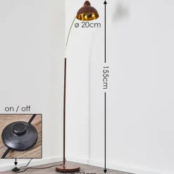 Lampes Dorées-hofstein Lampadaire Poitou Rouille, 1 lumière