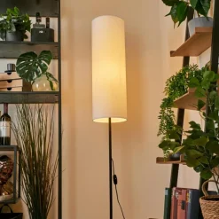 Lampes En Tissu-hofstein Lampadaire Pomancillo Noir, 1 lumière