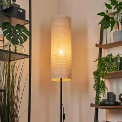 Lampes En Tissu-hofstein Lampadaire Pomancillo Noir, 1 lumière