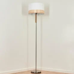 Luminaires Scandinaves-hofstein Lampadaire Pontresina Nickel mat, 1 lumière