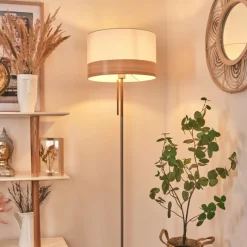 Luminaires Scandinaves-hofstein Lampadaire Pontresina Nickel mat, 1 lumière