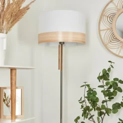 Luminaires Scandinaves-hofstein Lampadaire Pontresina Nickel mat, 1 lumière