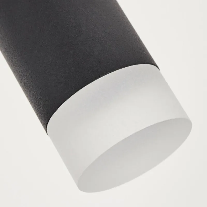 hofstein Lampadaire Pousseline LED Noir, 1 lumière