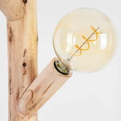 Luminaires Rustiques-hofstein Lampadaire Pozos Bois clair, Noir, 3 lumières