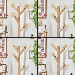 Lampes Industrielles-hofstein Lampadaire Pozos Écru, Noir, 4 lumières