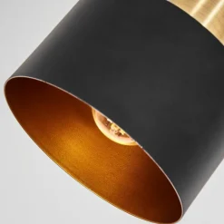 Lampes Dorées-hofstein Lampadaire Pretoria Vieux laiton, Noir, 5 lumières